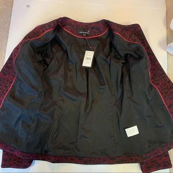 LAURA Petites red black Blazer NWT size 2 - Picture 4 of 10